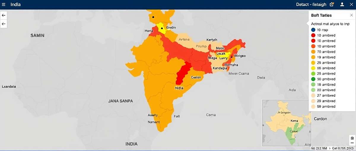 Begumpet Blaze Regional Popularity Map showing Begumpet Blaze player distribution across Indian states